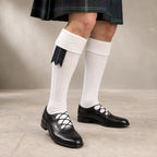 Traditional White Kilt Hose – Classic Scottish Highland Socks | Glenor Heritage