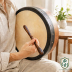 Irish Bodhran drum beater in hand – traditional wooden tipper for Bodhran practice and performance
