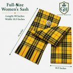 MacLeod of Lewis Tartan Sash – Full Size Women’s Highland Sash | Glenor Heritage
